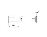 Przycisk Spłukujący Skyline Ineo Czarny H9001187160001 Laufen