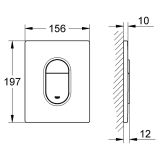mini: Przycisk Uruchamiający Do WC Arena Cosmopolitan Phantom Black 38844KF0 Grohe (5)