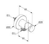Przyłącze Kątowe Do Węża Z Uchwytem  Złoty Szczotkowany 60547N0-00 Kludi