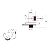 Przyłącze Kątowe Miedź Szczotkowana 04085BRG Emporia