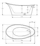 Wanna Wolnostojąca Euphoria Classic White 178x88 Ravon