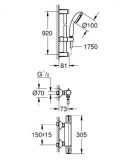Bateria Prysznicowa Z Termostatem, Z Zestawem Prysznicowym Grohtherm 800 34566001 Grohe