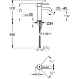 Bateria Umywalkowa Essence New S 23590001 Grohe