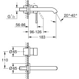 Bateria Umywalkowa Podtynkowa 2-otw. Essence 19408001 Grohe