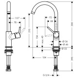 Bateria Umywalkowa Talis S2 Wysoka 32082000 Hansgrohe