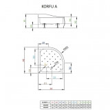 Brodzik Korfu A Półokrągły 80x80 4S88400-03 Radaway