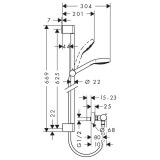 Zestaw Prysznicowy Croma Select S Vario 0,65m 26562400 Hansgrohe