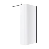 Ścianka Prysznicowa Gięta Walk-In 93x200 cm Vidoq Czarny Mat KAEX.1507.930.LP.BL Excellent