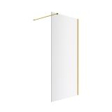 Ścianka Prysznicowa Walk-In 100x200 cm Vidoq Złoty Szczotkowany KAEX.1506.1000.LP.GB Excellent