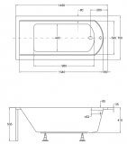 Wanna Do Zabudowy Shea 150x70 Besco