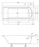 Wanna Do Zabudowy Shea Slim 160x70 Besco