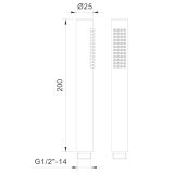 Słuchawka Prysznicowa 1-Funkcyjna Złoty Szczotkowany PVD 040710GN-P Emporia