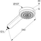 Słuchawka Prysznicowa Dive S 1S 6881039-00 Czarny Mat Kludi