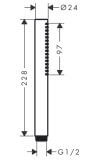 Słuchawka Prysznicowa Slim Pulsify S EcoSmart Biały Mat 24125700 Hansgrohe