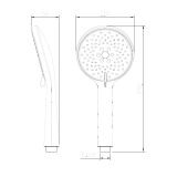 Słuchawka Prysznicowa Trzyfunkcyjna Lunepo Czarny ASLU131311 Avapax