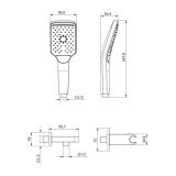 mini: Zestaw Natryskowy Z Przyłączem Kątowym Larga Chrom S951-512 Cersanit (2)
