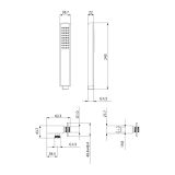 mini: Zestaw Natryskowy Z Przyłączem Kątowym Mille Chrom S951-522 Cersanit (2)