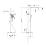 mini: Kolumna Natryskowa Z Baterią Termostatyczną Z Wylewką Virgo Chrom S951-862 Cersanit (2)