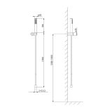 mini: Zestaw Natryskowy Z Uchwytem Punktowym Zen Czarny Gun Metal S951-618 Cersanit (2)