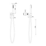 mini: Zestaw Natryskowy Z Przyłączem Kątowym Zen Czarny Gun Metal S951-781 Cersanit (2)