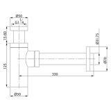 mini: Syfon Umywalkowy Inverto Czarny S951-713 Cersanit (2)