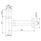 mini: Syfon Umywalkowy Larga Czarny S951-718 Cersanit (2)