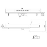mini: Odpływ Liniowy Z Rusztem Dwustronnym 70cm Tako Stal Szczotkowana S907-009 Cersanit (2)