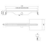 mini: Odpływ Liniowy Slim 90cm Tako Stal Szczotkowana S907-015 Cersanit (2)