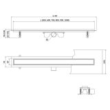 mini: Odpływ Liniowy Z Rusztem Dwustronnym 80cm Tako Czarny Matowy S907-019 Cersanit (2)