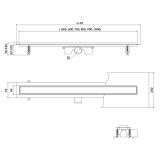 mini: Odpływ Liniowy Z Rusztem Dwustronnym 90cm Tako Czarny Matowy S907-020 Cersanit (2)