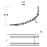 mini: Panel Czołowy Do Wanny Joanna New 140 Biały S401-102 Cersanit (2)
