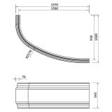 mini: Panel Czołowy Do Wanny Joanna New 150 Biały S401-104 Cersanit (2)
