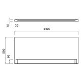 mini: Panel Czołowy Do Wanny Lorena 140 Biały S401-066 Cersanit (2)
