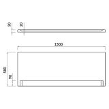mini: Panel Czołowy Do Wanny Lorena 150 Biały S401-067 Cersanit (2)