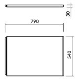 mini: Panel Boczny Do Wanny Virgo Intro Korat City 180cm Biały S401-089 Cersanit (2)