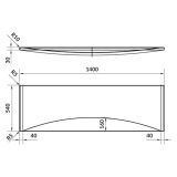 mini: Panel Czołowy Do Wanny 140cm Virgo Biały S401-043 Cersanit (2)