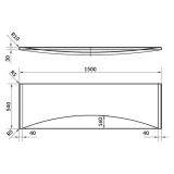 mini: Panel Czołowy Do Wanny Virgo Intro City 150cm Biały S401-044 Cersanit (2)