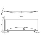 mini: Panel Czołowy Do Wanny Virgo Intro Zen Korat City 180cm Biały S401-088 Cersanit (2)