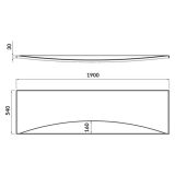 mini: Panel Czołowy Do Wanny Virgo Zen City 190cm Biały S401-114 Cersanit (2)