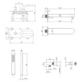 mini: Bateria Wannowa Z Zestawem Prysznicowym Crea Czarny S952-042 Cersanit (2)