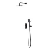 mini: Bateria Wannowo-Prysznicowa Z Deszczownicą I Zestawem Prysznicowym Larga Czarny S952-031 Cersanit (1)