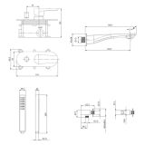 mini: Bateria Wannowa Z Wylewką I Zestawem Prysznicowym Mille Chrom S952-037 Cersanit (2)