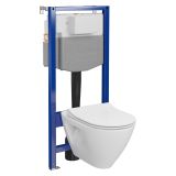 mini: Zestaw Stelaż Podtynkowy Miska WC CleanOn Z Deską Mille Biały S701-813 Cersanit (3)