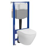mini: Zestaw Stelaż Podtynkowy Miska WC CleanOn Z Deską Larga Biały S701-823 Cersanit (3)