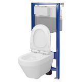 mini: Zestaw Stelaż Podtynkowy Miska WC CleanOn Z Deską Crea Biały S701-808 Cersanit (2)