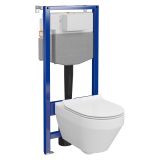 mini: Zestaw Stelaż Podtynkowy Miska WC CleanOn Z Deską Crea Biały S701-808 Cersanit (3)