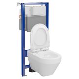 mini: Zestaw Stelaż Podtynkowy Miska WC CleanOn Z Deską Crea Biały S701-808 Cersanit (4)