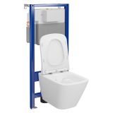 mini: Zestaw Stelaż Podtynkowy Miska WC CleanOn Z Deską City Biały S701-797 Cersanit (4)