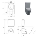 mini: Kompakt WC Z Deską Wolnoopadającą Crea Biały K114-023 Cersanit (4)