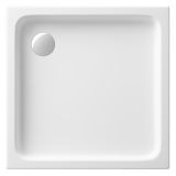 mini: Brodzik Kwadratowy 80x16 Ze Zintegrowanym Panelem Tako Biały S204-011 Cersanit (2)